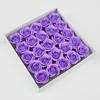 Día de San Valentín Chino Pareja Flor de Jabón de Cinco Capas Navidad Rosa Artificial con Base Cabeza de Flor Grande Flor de Jabón de 5 Capas Espesada