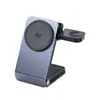 Estación de Carga Inalámbrica Plegable Magnética de Escritorio 3 en 1 para Smartphone, Reloj y Auriculares
