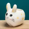 Vaso de cerâmica criativo com animal de desenho animado para planta suculenta, simples, moderno, para jardinagem, combinação fofa de coelho, planta em vaso mini