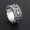 Anillo de Cruz para Hombre tendencia niche Punk Rock Retro Personalidad Europea y Americana Anillo Ajustable para Hombre Joyería