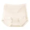Ropa interior para mujer, Seda de hielo, Cintura media-alta, Malla transpirable, Algodón sexy color arándano, Entrepierna extendida, Base líquida, Calzones tipo triángulo para mujer