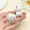 Fofo Desenho Animado Criativo Resina Flocked Cachorrinho Unicórnio Alpaca Pingente Pingente DIY Corrente de Celular Acessórios Material