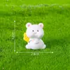 Paisaje en miniatura, figura de oso de peluche creativa y linda con temática de cosecha, accesorios de decoración DIY para jardín de musgo, pequeño adorno de escritorio