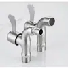 Grifo para Lavadora de Acero Inoxidable 304 de 1/2 Pulgada de Apertura Rápida para Fregadero de Mopa Doméstico, Grifo de Agua Fría Única Extendido, Boquilla Especial