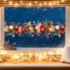 Festival de Navidad Múltiples Estilos Rama de Pino Navideña Bolas Colgantes Adornos Pegatinas para Ventana Vidrio de Escaparate Puerta Decoración Pegatinas Electrostáticas para Vidrio