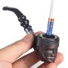 Filtro de Pipa para Hombre de Doble Propósito para Hombre a la Antigua Pipa Seca Bolsa para Tabaco Seco Cazoleta Rostro Humano Resina Pipa para Cigarrillo