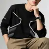Nueva camiseta de manga larga para hombre 2026, top elástico de primavera y otoño, capa base holgada de peso pesado, camisa de manga corta para hombre