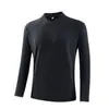 Sudadera casual de secado rápido para hombre con cuello alto, media cremallera y manga larga para deportes al aire libre en otoño e invierno, top de entrenamiento para correr