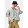 Sudadera Nueva de Otoño 2026 para Hombre con Bloques de Color y Cuello Polo a Cuadros, Corte Holgado de Moda, Camiseta de Manga Larga con Personalidad Juvenil