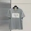 Camiseta Casual Solta de Manga Curta Essenciais para Nevoeiro Estilo Americano Verão Tendência High Street Pesada Roupa Masculina