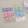 Protector de fontanela transfronterizo europeo y americano para bebé, diadema elástica ancha de color sólido suave, accesorio para el cabello para bebés y niños pequeños, accesorio para la cabeza con lazo para niños