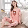 Liquidação de Tamanhos Descontinuados, Atacado de Fábrica, Pijama Feminino de Manga Longa para Primavera/Verão/Outono, Pode Ser Usado Fora de Casa, Conjunto para Casa, Estilo Fino para Mulheres