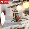 Plano 2D Elementos Criativos de Natal Taco de Golfe Atmosfera de Natal Festa de Natal Pingente de Presente