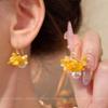 Pendientes Azules de Verano para Mujer, Diseño de Nicho de Lujo Ligero, Pendientes de Gama Alta, Nuevos Accesorios Versátiles para Orejas 2025