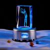 Venta al por mayor transfronteriza Curry 3D Estéreo Grabado Láser Interno para Hacer Adornos de Luz Nocturna Luminosa de Cubo de Cristal