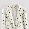 Ins estilo europeo y americano transfronterizo 2026 nueva moda elegante para mujer al por mayor blazer corto con estampado de lunares para el día a día