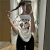 Camiseta de Manga Corta de Dibujos Animados 2026 Nuevo Estilo Diseño Oversize Estilo Americano de Nicho Top Holgado y Versátil de Media Manga Ins