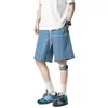 Pantalones Cortos Casuales de Verano Transpirables Plisados con Costuras de Color Contrastante, Diseño Curvo, Cordón, Cintura Elástica, Pierna Recta Suelta para Hombre