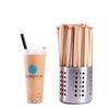 Pajilla Gruesa de Papel Kraft 19cm Transparente Desechable para Té de Leche con Perlas Boba Tendencia Pajilla Grande Boca Gruesa Extendida 23cm