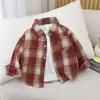Ropa Casual de Primavera y Otoño para Niños Camisas Cuadros para Niños y Niñas Camisetas de Bebé Tops de Moda Chaquetas Modernas para Niños Pequeños