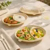 Caja de Almuerzo Biodegradable Desechable Tres Compartimentos Dos Compartimentos Rectangular para el Hogar Picnic Camping Estilo Caja de Embalaje para Frutas Caja de Almuerzo con Compartimentos