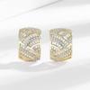 Pendientes Europeos y Americanos con Sentido del Diseño Exagerado con Incrustaciones de Diamantes Completos para Mujer Zircón Transfronterizo Nueva Moda Elegantes Aretes de Alta Gama