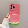Capa de Celular com Tema de Melancia para iPhone 13, Apple 15 Pro Max, 14, Criativa, Fresca, 12, Estilo de Filme de Alta Qualidade, 11