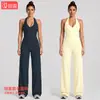 Conjunto de Chaleco de Yoga Cruzado con Cuello Halter y Escote en V con Copas Extraíbles, Chaleco Deportivo con Hermoso Diseño en la Espalda, Conjunto de Ropa Casual para Fitness y Yoga