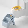 Asiento Cojín y Escalón Combinados para Ayuda de Baño de Bebé en Casa Anillo para Asiento de Inodoro de Baño Infantil Set de Entrenamiento para Ir al Baño