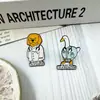 Insignia Nueva Creativa Transfronteriza Europea y Americana Pato de Dibujos Animados Cachorro Doctor Broche Insignia de Metal Accesorios para Ropa