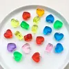 Brincos Pingente Coração de Amor Resina Luminosa Transparente Coração de Pêssego Simulada Pingente de Bolsa Chaveiro Acessórios para Joias DIY