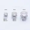 Base de Flores Redonda Oca com Furo Grande e Cintura Fina, Contas Espaçadoras, Flor com Zircônia Inlaid, Preserva Cor, Banhada a Ouro 14K, Materiais para Acessórios de Miçangas DIY