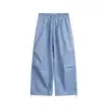 Ropa Beijie 2026 Primavera Nuevos Pantalones Casuales de Cuadros con Cordón Unisex Sueltos Rectos de Moda Largos