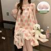 Camisola de Verão Fina Sem Mangas com Bojo para Mulheres, Estilo Japonês Fofo e Doce Vestido de Peça Única com Alças para Meninas, Roupa de Casa