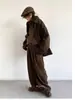 Ropa Exterior de Lana Retro Melard de Solapa de un Solo Botón para Hombres y Mujeres Manga Raglán Holgada Ropa Exterior de Lana Moderna