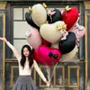 Globos de Papel de Aluminio Flotantes con Forma de Corazón y Lazo de Nuevo Estilo para Fiestas de Cumpleaños Infantiles, Decoraciones Fotográficas Románticas para Habitaciones de Boda