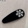 Floco de neve de inverno veludo preto elegante all-match headband outono e inverno acessórios para cabelo grampo de cabelo grampo de cabelo BB clipe textura novo