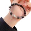 Pulsera de Obsidiana Estilo Nuevo Artístico Retro Estilo Chino Pulsera de Piedra Ojo de Gato Plata Pura 999 Joyería de Mano Pixiu