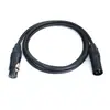 Cable de Audio XLR Macho a Hembra Personalizado Doble Blindaje Cabezal Metálico Negro Cable XLR para Micrófono Mezclador Cable XLR