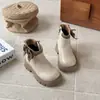 Botines Cortos Estilo Británico para Niñas 2026 Invierno Nuevos Botines para Niños de Moda Versátiles para Bebé Niña Calidez con Felpa Botas Martin