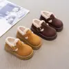 Pantuflas Birken Peludas con Suela Gruesa para Niños que Aumentan la Altura, Nuevo Estilo Otoño/Invierno 2025, Forradas de Felpa, Pantuflas de Algodón Gruesas y Cálidas del Noreste