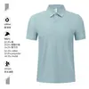 Camisa Polo Rayada Bicolor de Seda de Hielo Ropa de Trabajo al por Mayor Publicidad de Empresa Manga Corta Personalizada Ropa de Trabajo de Negocios de Alta Gama