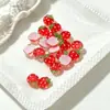 Decoraciones para uñas de cereza transparentes como el hielo, accesorios para decoración de uñas de resina de fruta de cereza 3D, mariposa y libélula, al por mayor