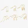 Juego de pendientes de gancho para la oreja chapados en cobre y oro con resorte de cuentas, pendientes sencillos de gancho para la oreja, accesorios hechos a mano.
