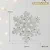 Copos de nieve navideños Árbol de Navidad Acrílico Borde dorado Copo de nieve transparente Forma de árbol de Navidad Copo de nieve Colgante decorativo