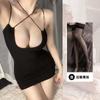Manyu Lingerie Sexy Saia Feminina Cobridora de Quadril Tentação Sexy e Apaixonada Decote V Profundo Sem Virilha Minissaia Desejo Puro Pijama Paixão de Cama