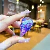 Lindo Llavero Transparente Estilo Ins Flor Femenina Colgante de Cristal Llavero de Helado Accesorios de Joyería Flotantes