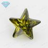 Anel de pentagrama de zircônia AAA Huagang gem cor da superfície zircônia artificial CZ gem Hao pedra verde oliva