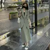 NUNBAI - Vestido de traje elegante de moda para mujer, nuevo diseño de principios de otoño, conjunto de dos piezas con falda y pantalón