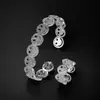 Pulseira Anel Aberta de Moda Face Sorridente Cobre Zircônia Retrô Europeia e Americana Anel Pulseira de Temperamento Moda Feminina Estilo Quente Transfronteiriço